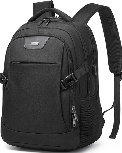 DUSLANG Anti-Theft Laptop Backpack, Black, 15.6-14-13 Inch Laptop Sleeve, USB Charging Port
