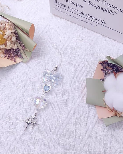 1-4PCS Cute Phone Charms Aesthetic Y2K Cell Phone Charms Strap Strawberry Butterfly Star PhoneCharm Y2K Accessories for Bag Keychain Airpods Camera Pendants Decor