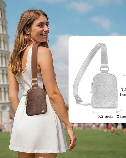 INICAT Small Anti Theft Crossbody Bags Women Valentine's Day Gifts, Vegan Leather Sling Cross Body Purse Travel Essentials