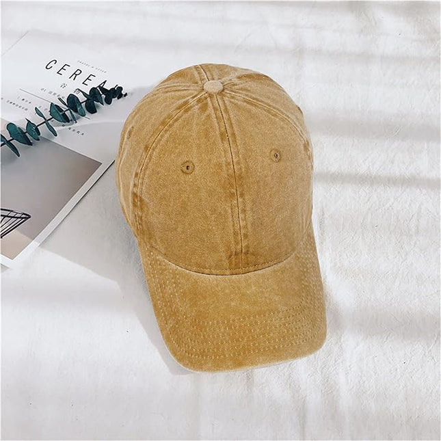 HH HOFNEN Men Women Washed Distressed Twill Cotton Baseball Cap Vintage Adjustable Dad Hat