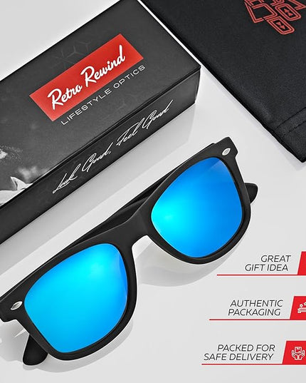 Retro Rewind Polarized Sunglasses for Men and Women - UV Protection Classic Sun Glasses