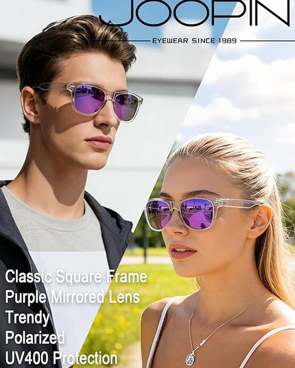 Joopin Square Sunglasses Polarized UV Protection Trendy Designer Sun Glasses Men Women