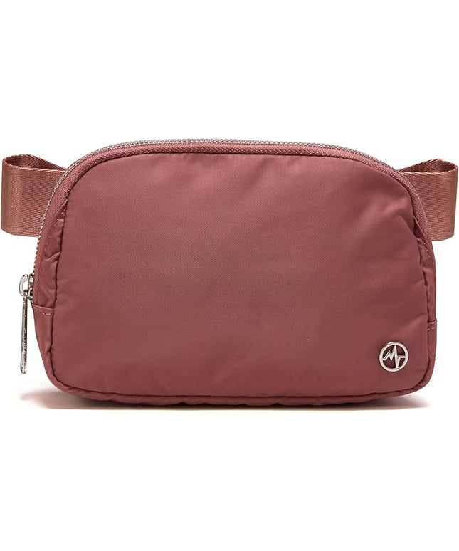 Pander Everywhere Belt Bag for Women, Fashion Waist Packs, Crossbody Bags with Adjustable Strap (Mauve).