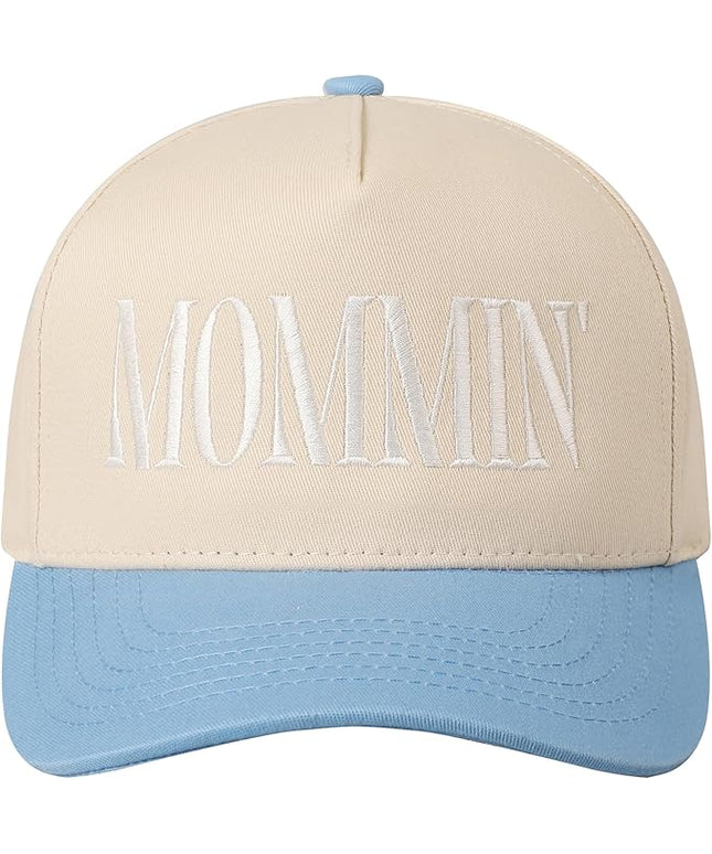 MIRMARU Two-Tone Vintage Canvas Trucker Hats for Men & Women, Adjustable Size Baseball Caps with Trendy Embroidered Design