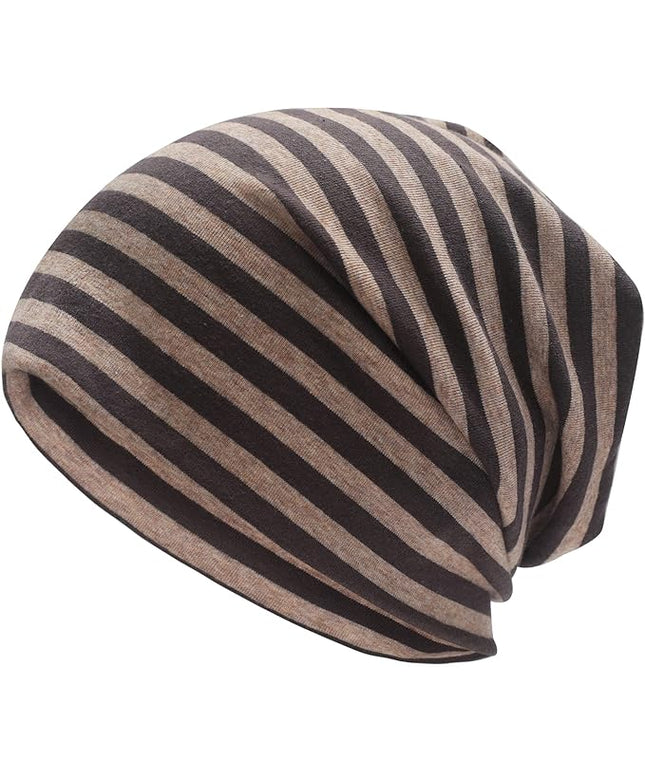 ZLYC Cotton Thin Slouchy Beanie Hat for Men Women Fashion Soft Stretch Knit Skull Cap