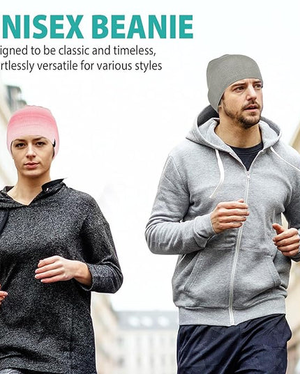 Beanie for Men, Soft Cotton Beanie for Women, Warm Unisex Winter Hat, Running Skull Cap for Cold Weather Activities
