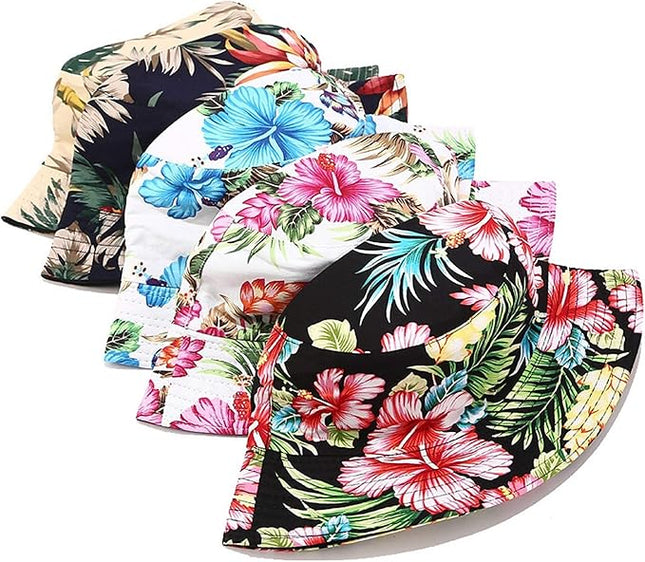 Mashiaoyi Unisex Print Double-Side-Wear Reversible Bucket Hat