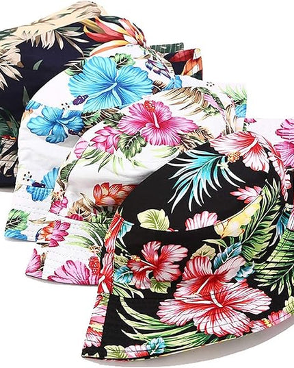 Mashiaoyi Unisex Print Double-Side-Wear Reversible Bucket Hat