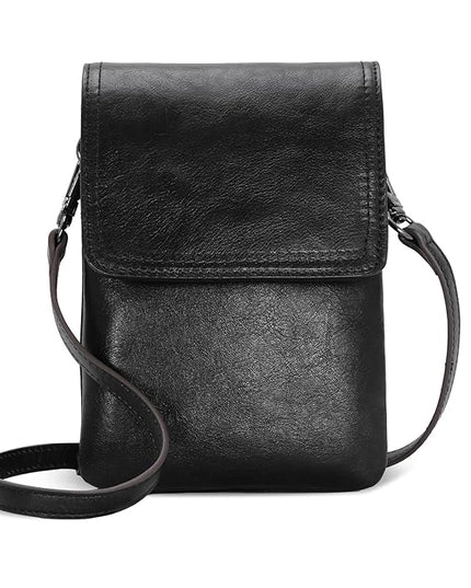 Iswee Leather Crossbody Bags for Women RFID Blocking Cell Phone Purse Small Anti-Theft Zippered with Card slots