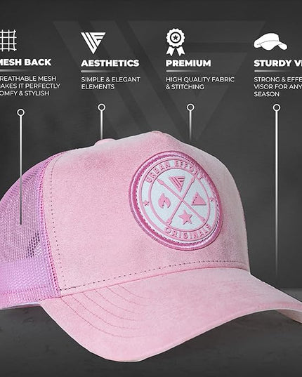 Urban Effort Mesh Back Cap - for Men and Women Baseball Hat 5-Panel Trucker Hat - Great Snapback Closure for Hunting & Hiking