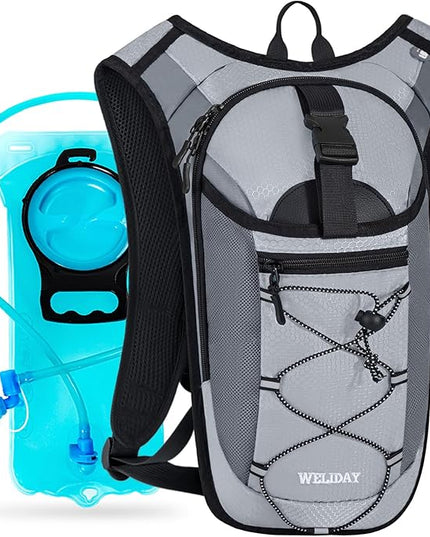 Hydration Backpack with Leak Proof Water Bladder, Lightweight Hydro Water Daypack for Rave, Cycling, Running, Hiking, Climbing