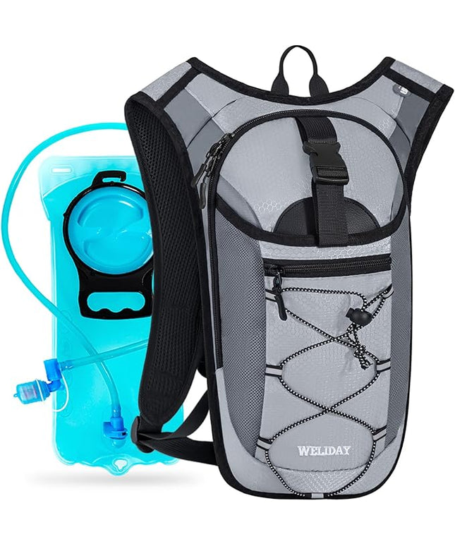 Hydration Backpack with Leak Proof Water Bladder, Lightweight Hydro Water Daypack for Rave, Cycling, Running, Hiking, Climbing