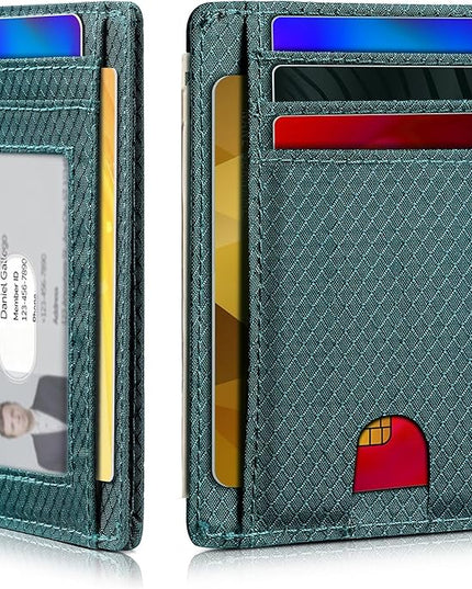 Artpaxy Slim Wallet for Men & Women, Minimalist Front Pocket Card Holder for Travel, RFID Blocking, Water Resistant Nylon Wallet for ID & Cash & Credit Card