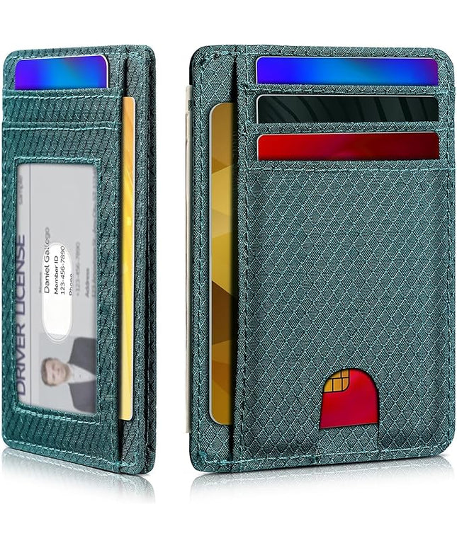 Artpaxy Slim Wallet for Men & Women, Minimalist Front Pocket Card Holder for Travel, RFID Blocking, Water Resistant Nylon Wallet for ID & Cash & Credit Card