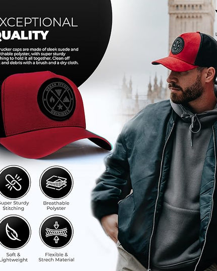 Urban Effort Mesh Back Cap - for Men and Women Baseball Hat 5-Panel Trucker Hat - Great Snapback Closure for Hunting & Hiking