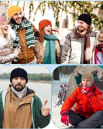 Yahenda 48 Pack Knit Beanies Hats Winter Beanie Hats Warm Knitted Cuffed Skull Cozy Cap for Men Women Unisex