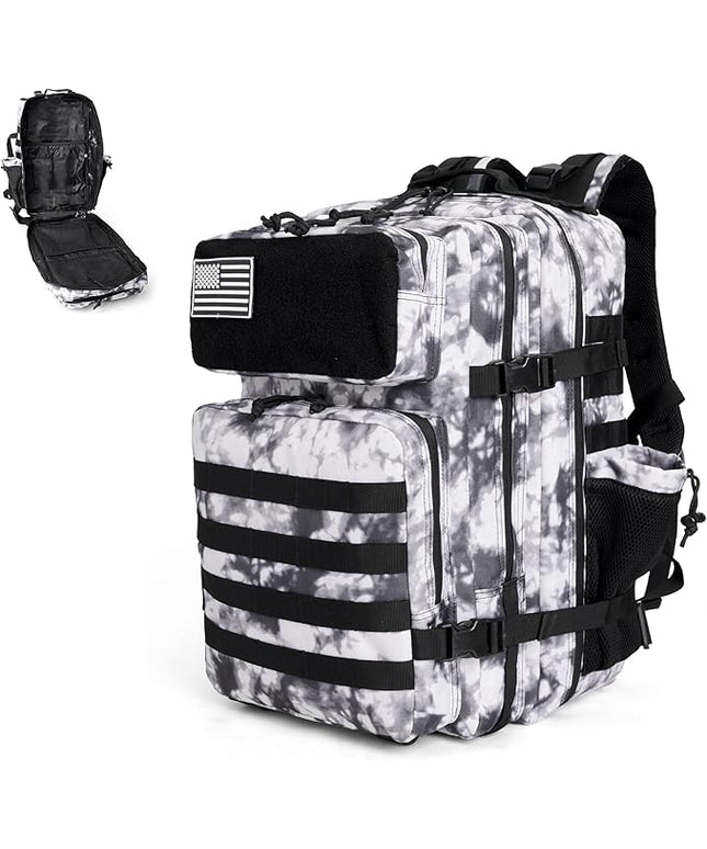 gracedon Tactical Backpack - Military Molle Bag 3 Days Pack for men and Women Large Assault Rucksack 45L (Black)