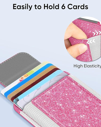 FINPAC MagSafe Wallet, Magnetic Card Wallet Holder for iPhone 17/16/15/14/13/12 Series, Safe RFID Blocking Slim Leather 6 Card Holder for Women Men