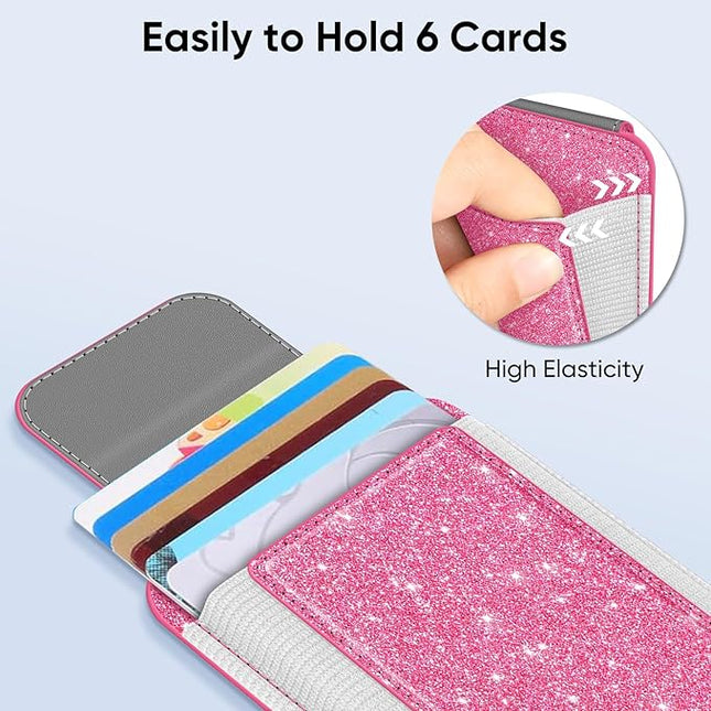 FINPAC MagSafe Wallet, Magnetic Card Wallet Holder for iPhone 17/16/15/14/13/12 Series, Safe RFID Blocking Slim Leather 6 Card Holder for Women Men