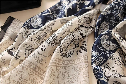 Fashion Scarves Scarf 100% Silk Feeling Scarf Silk Like Scarves Long Lightweight Sunscreen Shawls for Women