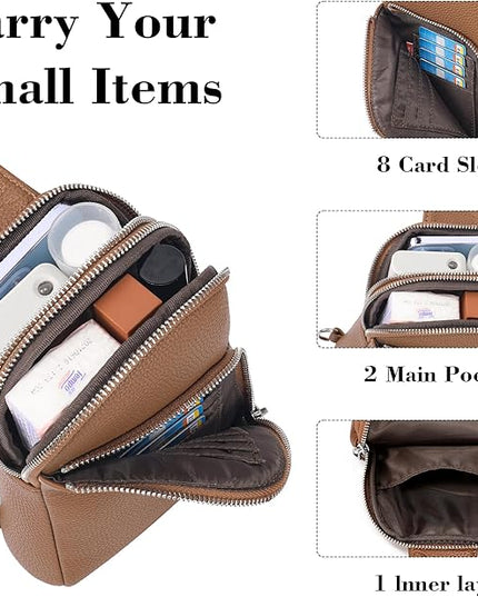 INICAT RFID Blocking Sling Bag Anti Theft Crossbody Bags Women Valentine's Day Gifts Travel Purses Vegan Leather
