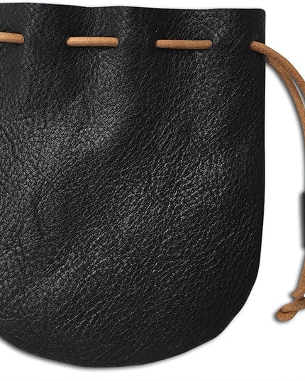 Fantastic Workmanship Genuine Leather Drawstring Coin Purse
