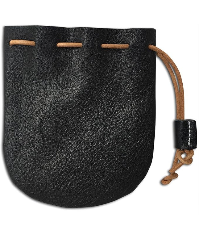 Fantastic Workmanship Genuine Leather Drawstring Coin Purse