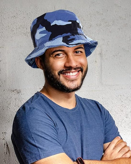 Falari Men Women Unisex Cotton Bucket Hat 100% Cotton Packable for Travel Fishing Hunting Summer Camp