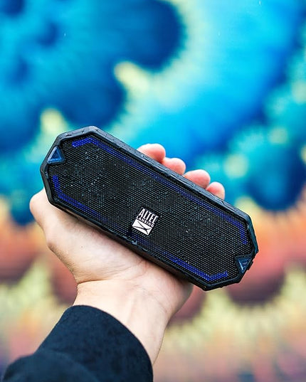 Altec Lansing - HydraBlast Wireless Portable Bluetooth Speaker, IP67 Waterproof for Parties, USB C Rechargeable Outdoor Speakers with Built in Phone Charger and LED Lights, 20 Hour Playtime