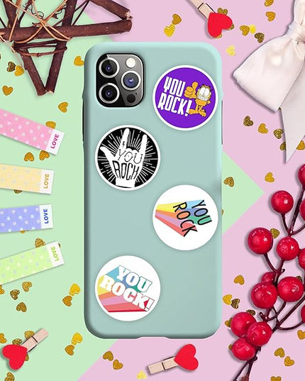 BulbaCraft You Rock Stickers - You Rock Party Supplies & Decorations, Great Job Waterproof Vinyl Decals, Motivational Stickers, Gifts for Women & Men