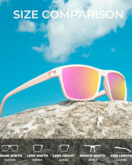 KALIYADI Polarized Sunglasses for Men, Lightweight Sun Glasses with UV Protection for Driving Fishing Golf