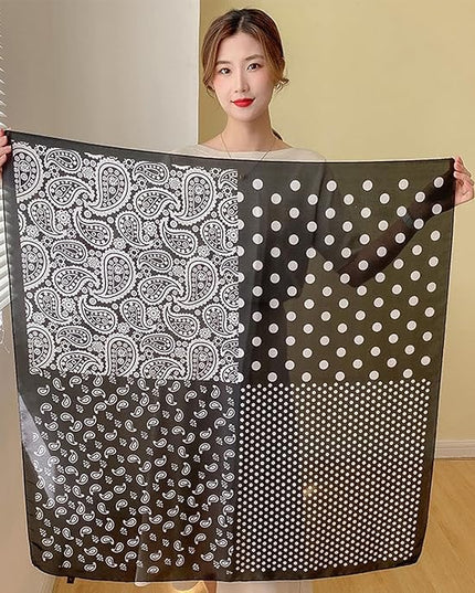 Headscarf Large Square Scarf 35" Fashion Scarves Silk Feeling Hair Wrapping Scarfs Hairscarf BA16