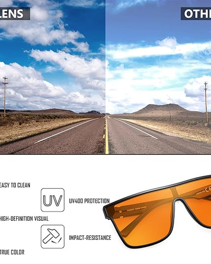 FEISEDY Sunglasses for Women Men, Fashion Mirrored Single Lens, Driving Beach Sunnies UV400 Shades B2996