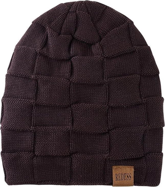 REDESS Beanie Hat for Men and Women Winter Warm Hats Knit Slouchy Thick Skull Cap