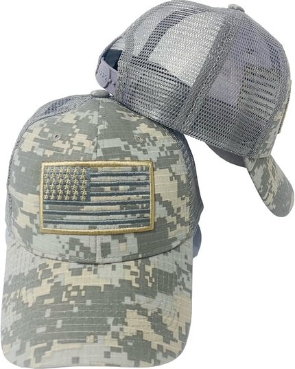 Roytrense Embroidered American Flag Unisex Baseball Cap (100% Cotton)