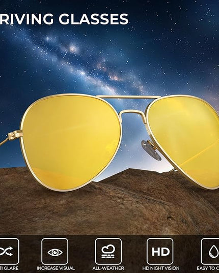 KALIYADI Classic Aviator Sunglasses for Men Women Driving Sun glasses Polarized Lens UV Blocking