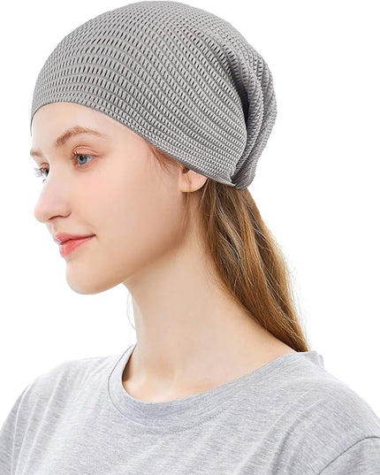 ELLEWIN Cotton Slouchy Beanie Hip-Hop Soft Lightweight Running Beanie Adult Dwarf Hats Chemo Cap for Men Women