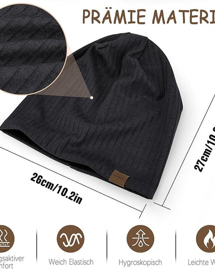 Slouchy Beanie for Men Women Soft Lightweight Running Beanie Hat Chemo Cap Skull Cap