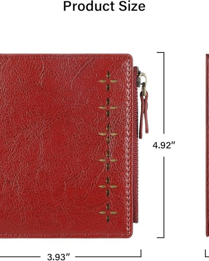Lavemi Ultra Thin Small Compact Leather Womens Girls Wallets RFID Blocking Credit Card Holder for Women