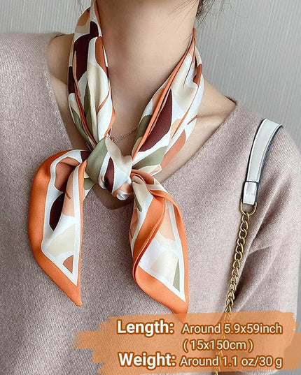 Dailyacc Hair Scarf for Women Fashion Silky Satin Headscarf Wrap Breathable Lightweight Neck Scarves For Handbag