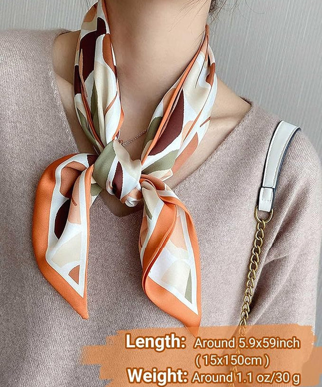 Dailyacc Hair Scarf for Women Fashion Silky Satin Headscarf Wrap Breathable Lightweight Neck Scarves For Handbag
