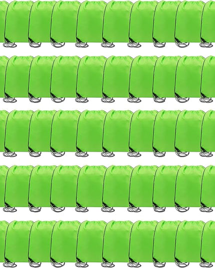 BeeGreen Drawstring Backpack Bags 20,30,50 Packs Reflective String Bags for Gym Sport Trip Cinch Sack DIY for Women Men
