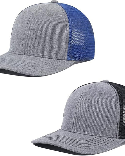kozinu Unisex Trucker Hats Blank Mesh Snapback Hats Sport Plain Baseball Caps Adjustable Fitted Hat