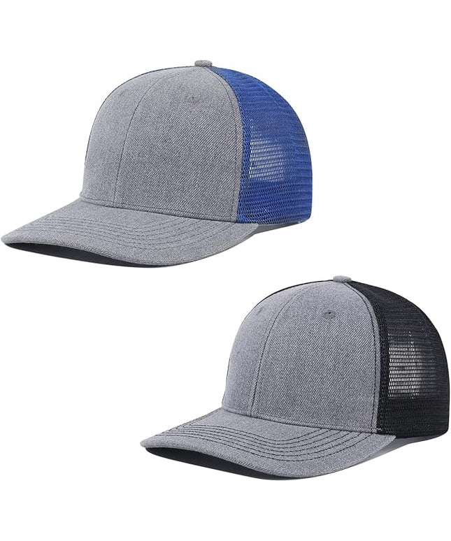 kozinu Unisex Trucker Hats Blank Mesh Snapback Hats Sport Plain Baseball Caps Adjustable Fitted Hat