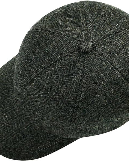 BOTVELA Wool Baseball Cap for Men Adjustable Unstructured Tweed Hat