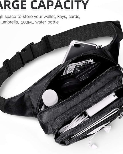 FREETOO Waist Pack Bag Fanny Pack for Men&Women Hip Bum Bag with Adjustable Strap for Outdoors Workout Traveling Casual Running Hiking Cycling