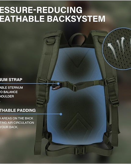 Mardingtop Tactical Molle Backpack for Men- 18L/28L EDC Hiking & Motorcycle Backpack