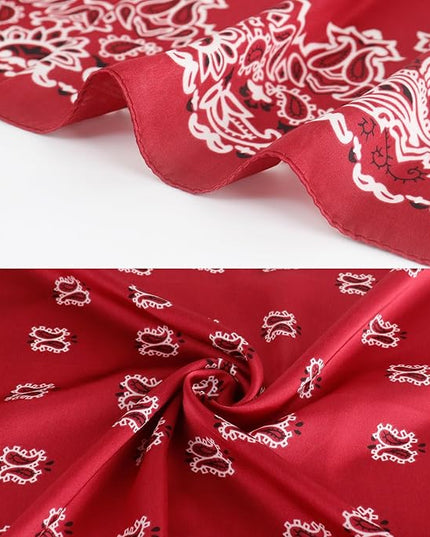 27.5 Inches Square Silk Feeling Neck Scarf for Men Necktie Silk Bandanas Pocket Square Cowboy Scarves