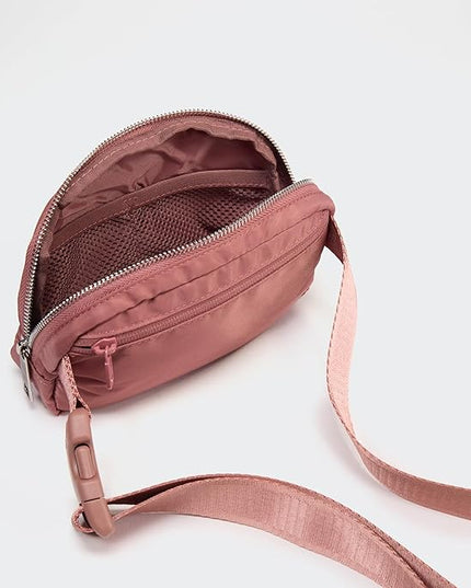 Pander Everywhere Belt Bag for Women, Fashion Waist Packs, Crossbody Bags with Adjustable Strap (Mauve).