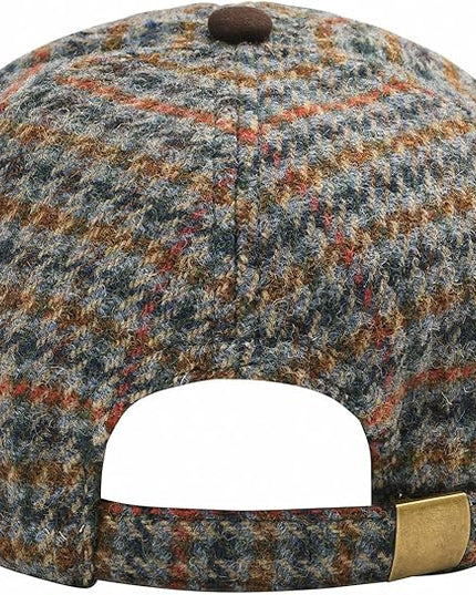 BOTVELA Wool Baseball Cap for Men Adjustable Unstructured Tweed Hat